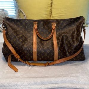 Louis Vuitton Keepall 60 with long leather strap